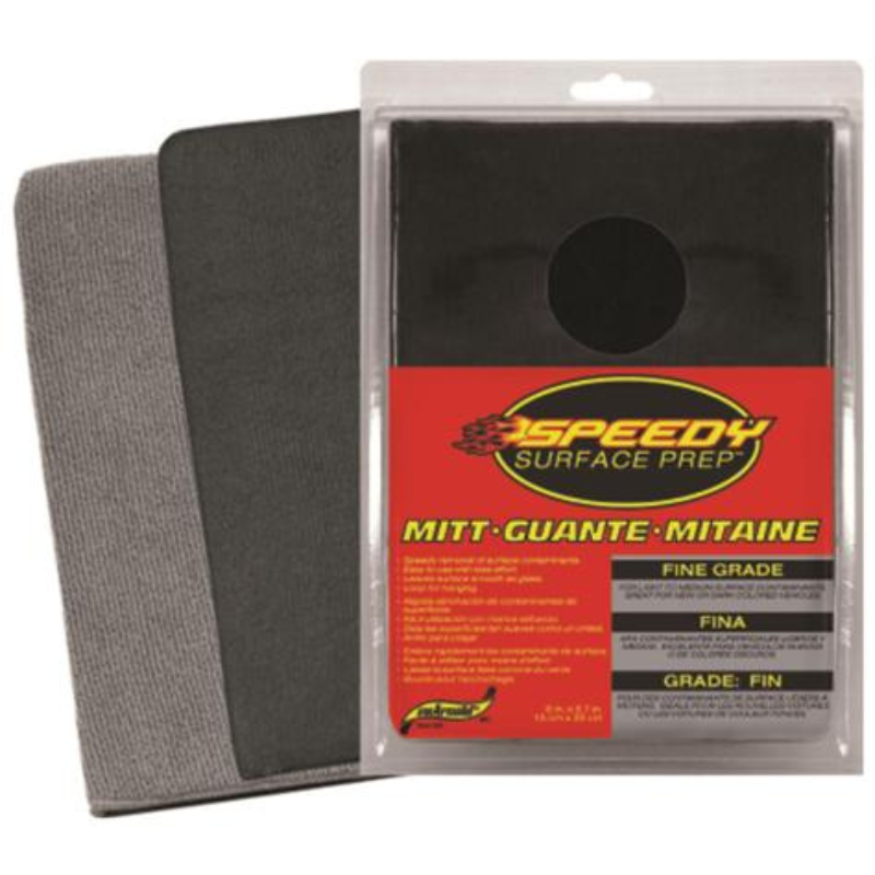 Speedy Surface Prep Mitt; BLACK, Fine Grade