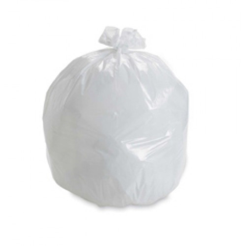 36 x 50 Frosted Clear Garbage Bags 13 Micron 250/case