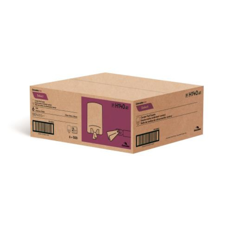 Duraplus Center Pull Paper Towel, 2 Ply, White, 500',  6 Rolls/Case