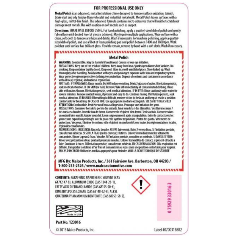 Metal Polish 16oz #123016
