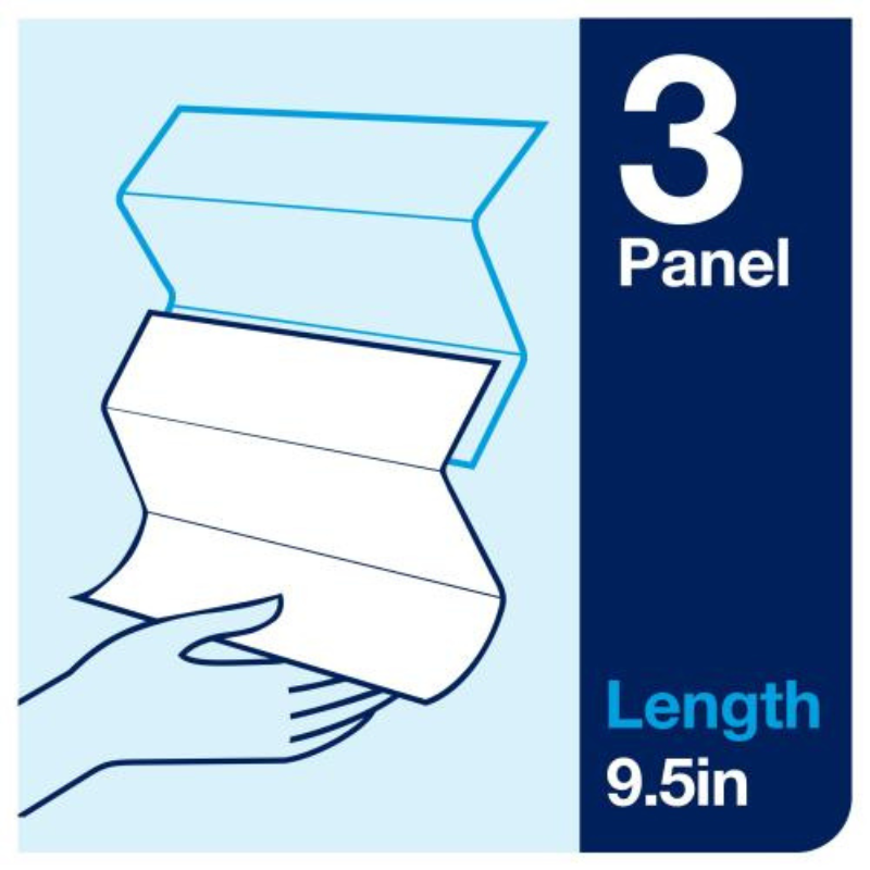 Tork® Advanced Multifold Hand Towel, 3-Panel, 1-Ply, 250 Towels/Pack, 16 Packs/Case