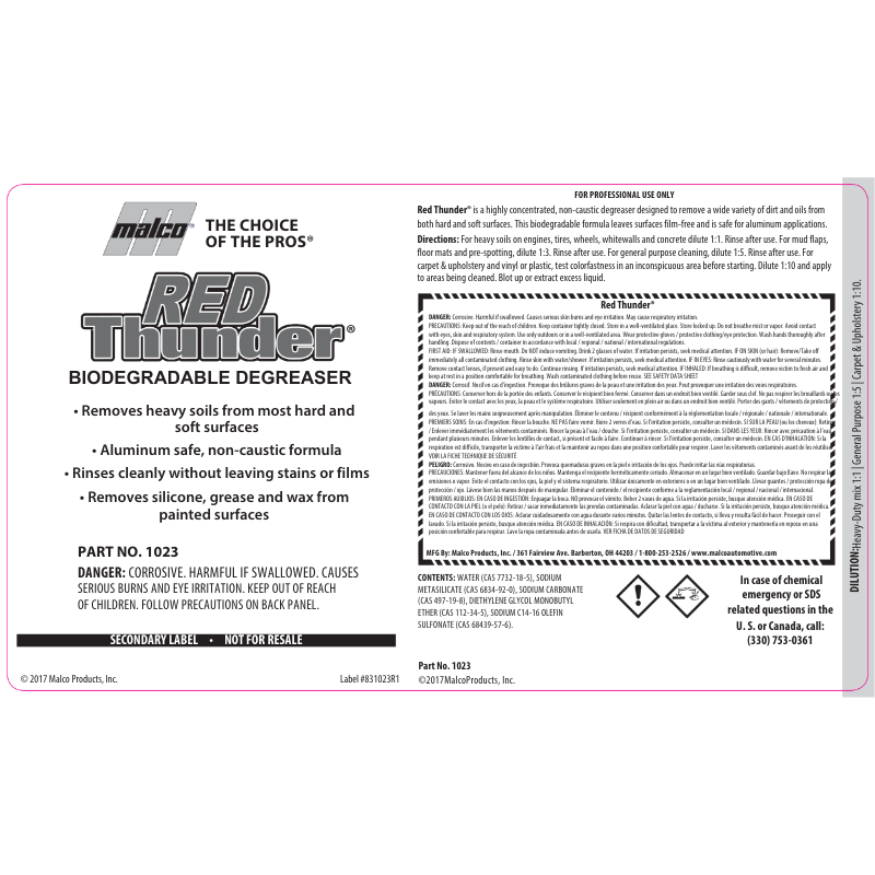 Label; Red Thunder GHS